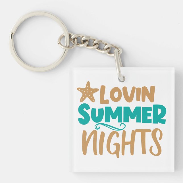 Lovin Summer Nights: Embracing Warm Evenings Magic Key Ring (Front)