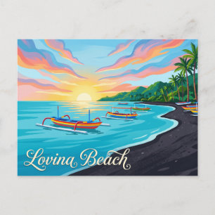 Lovina Beach Indonesia Postcard