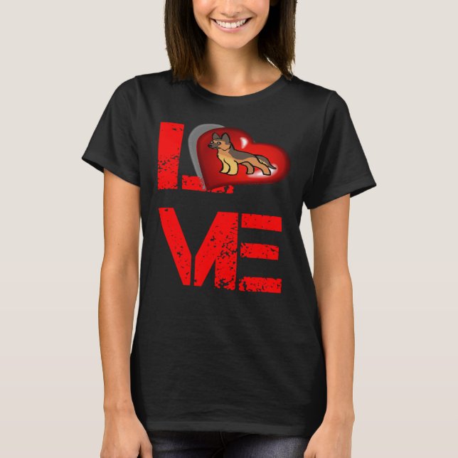 Loving A German Shepherd Pup T-Shirt (Front)