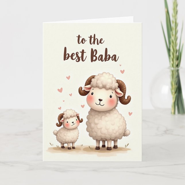 Loving Baba Sheep Card (Front)