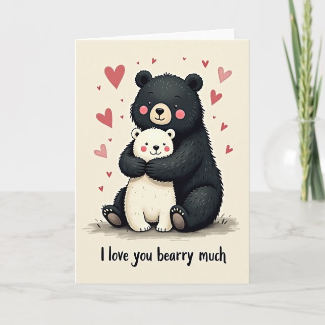 Loving Bear Embrace Day Card (Front)