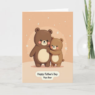 Loving Bear Fathers Day Art Card