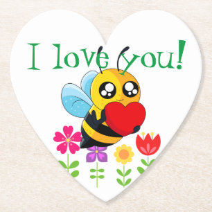 Loving Bee Paper Coaster