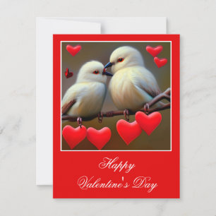 Loving birds valentine  holiday card