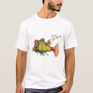 Loving Blow Fish by dotsofpaint T-Shirt