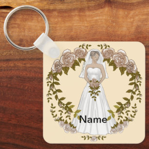 Loving Bride custom Wedding  keychain