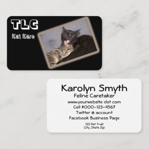 Loving Cats Photograph Animal Care Services Business Card