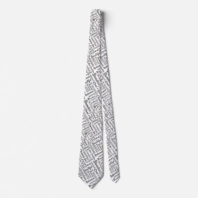 Loving Christian Words of Affirmation Tie (Front)