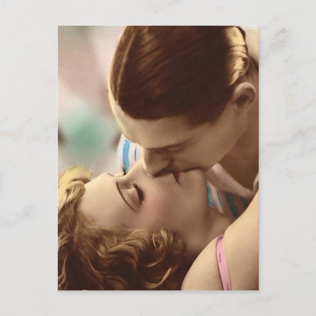 Loving Couple French Postcard (Front)