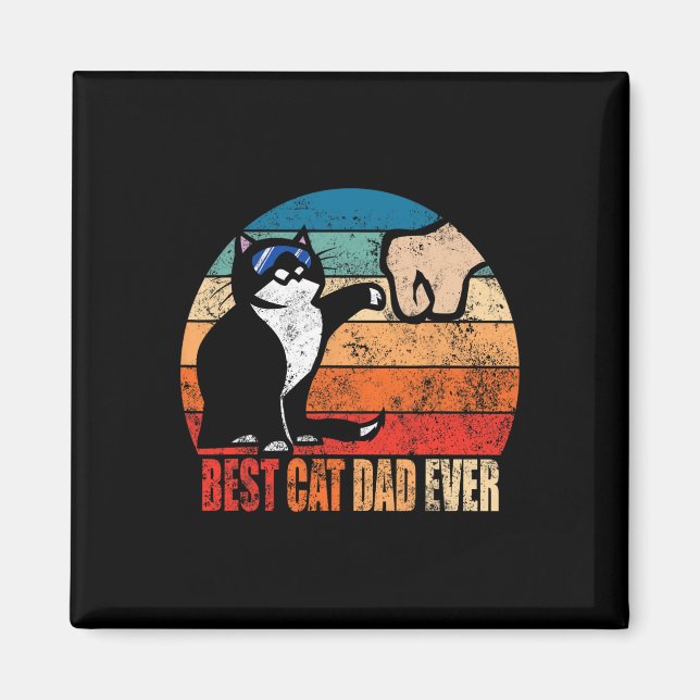 Loving Daddy Fathers Day Gift Mens None Best Cat D Magnet (Front)