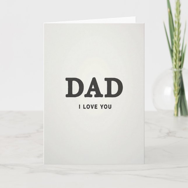 Loving Dads Serif Type Card (Front)