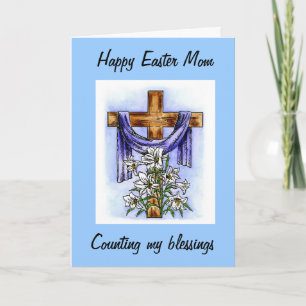 LOVING EASTER WISH FOR MY MOTHER HOLIDAY CARD