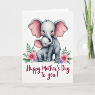 Loving Elephant Family Card
