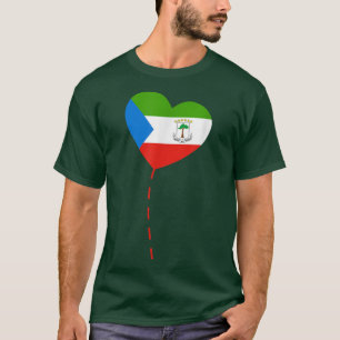 Loving Equatorial Guinea Flag Heart Patriotic Equa T-Shirt