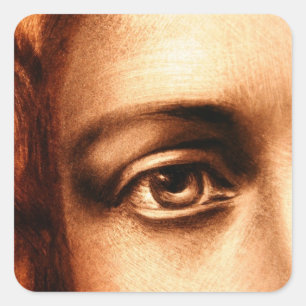 Loving Eye of Jesus Christ Square Sticker
