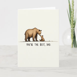 Loving Fathers Day Bear Card