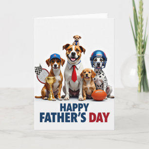 Loving Fathers Day Dogs Card