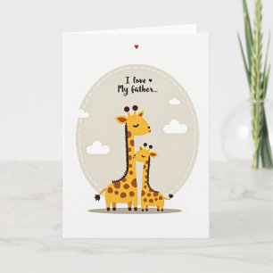 Loving Fathers Day Giraffe Card