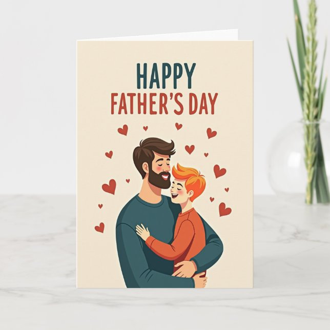 Loving Fathers Day Hug Card (Front)