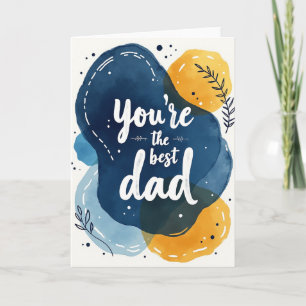 Loving Fathers Day Watercolor Card