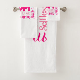 Loving Fearless Mum Heart of the Family Bath Towel Set