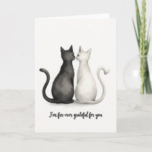 Loving Feline Watercolor Card