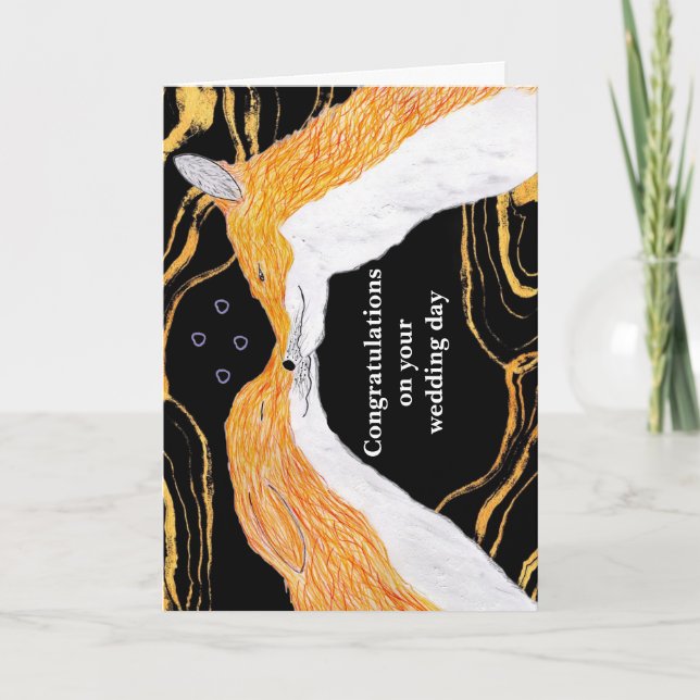 Loving Fox Congratulations on your wedding day Card (Front)