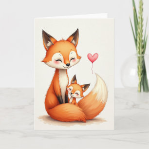 Loving Fox Family Day Card