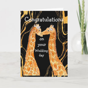 Loving Giraffe Congratulations on your wedding day Card