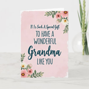 Loving Grandma Message Art Card