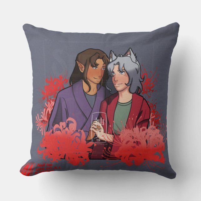 Loving Grandpas Throw PIllow (Front)