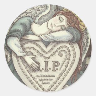 LOVING GUARDIAN ANGEL CEMETERY STICKERS Rnd SHEET