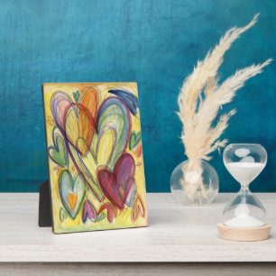 Loving Healing Hearts Artwork Painting Plaque Sign