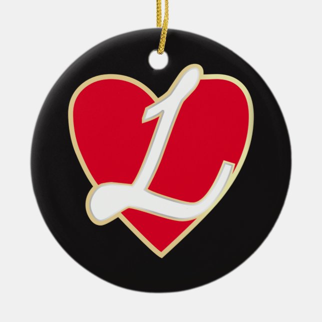 Loving heart ceramic tree decoration (Front)