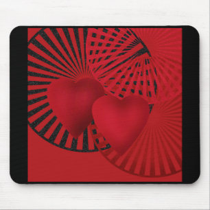 Loving heart mouse pad