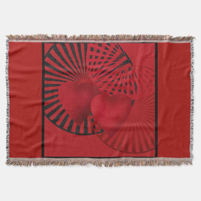 Loving heart throw blanket (Front)