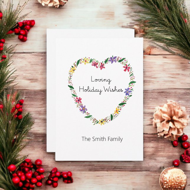 Loving Holiday Wishes with Personalisation (Send love to family and friends this holiday season)