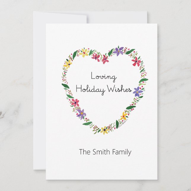 Loving Holiday Wishes with Personalisation Card (Front)