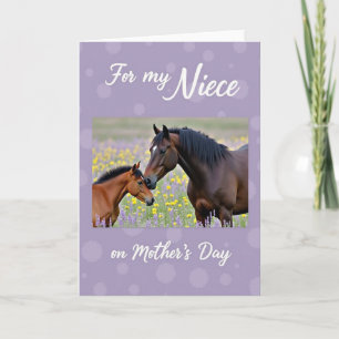Loving Horse Mothers Day Card