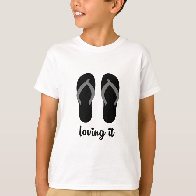 loving it (flip-flops) T-Shirt (Front)