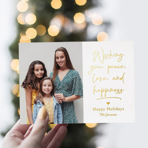 Loving Letter Foil Holiday Card Christmas Card