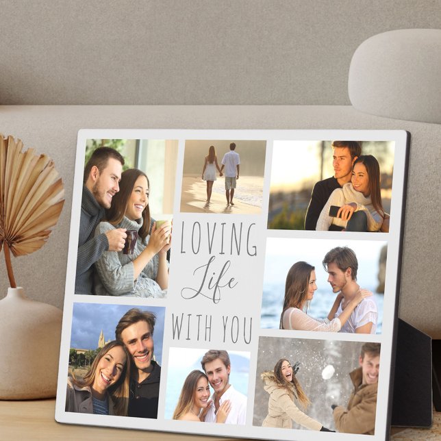 Loving Life With You 7 Photo Collage - Grey Plaque (Creator Uploaded)