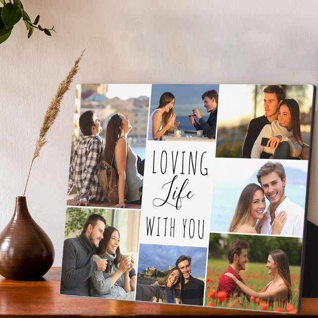 Loving Life With You 7 Photo Collage | White Plaque (Creator Uploaded)