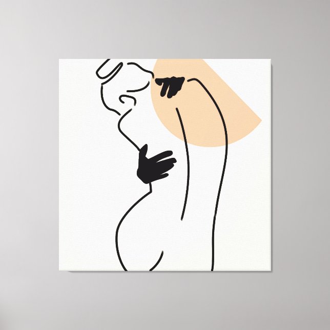 Loving Line Art Canvas Print (Front)