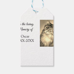 loving memorial keepsake funeral add pet name phot gift tags