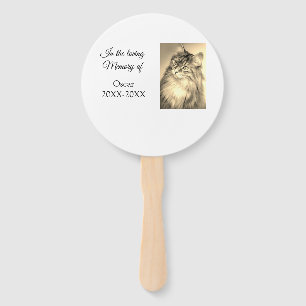 loving memorial keepsake funeral add pet name phot hand fan