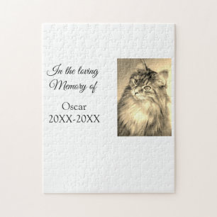 loving memorial keepsake funeral add pet name phot jigsaw puzzle