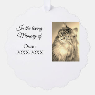 loving memorial keepsake funeral add pet name phot tree decoration card