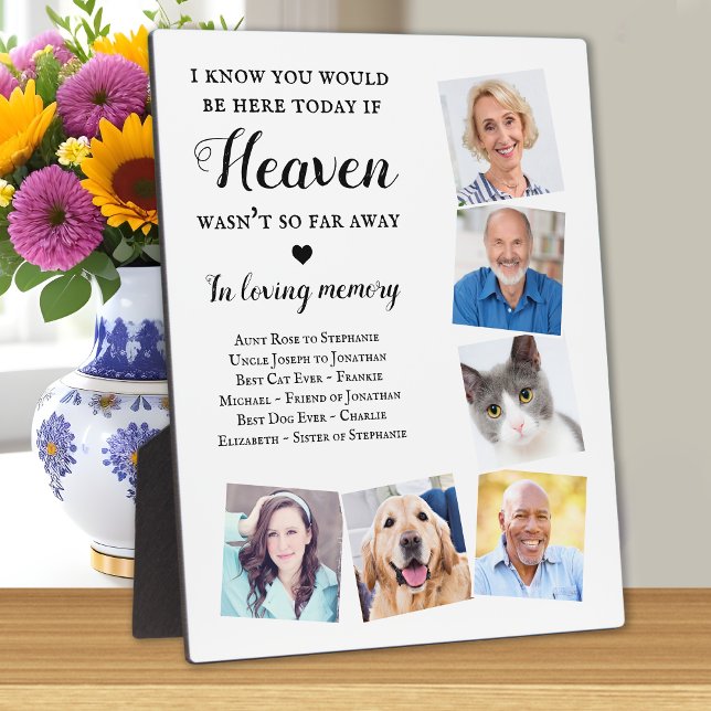 Loving Memory 6 Photo Heaven Wedding Memorial Plaque (Creator Uploaded)