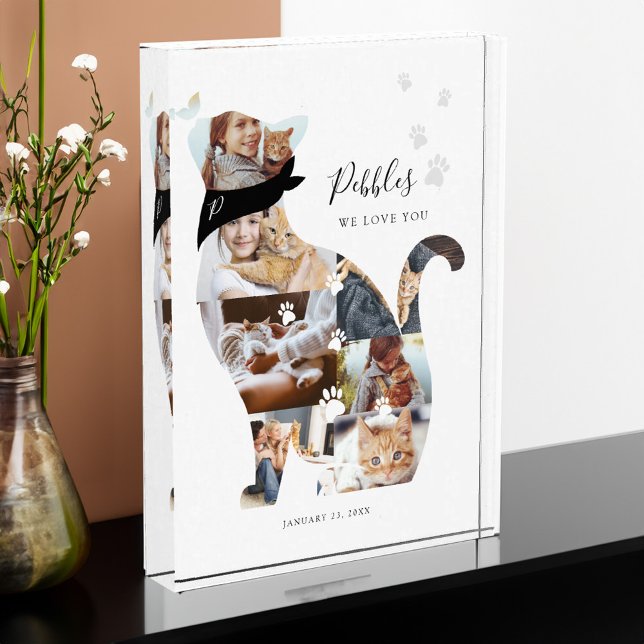 Loving Memory Cat Photo Collage Pet Memorial (Loving Memory Cat Photo Collage Pet Memorial)